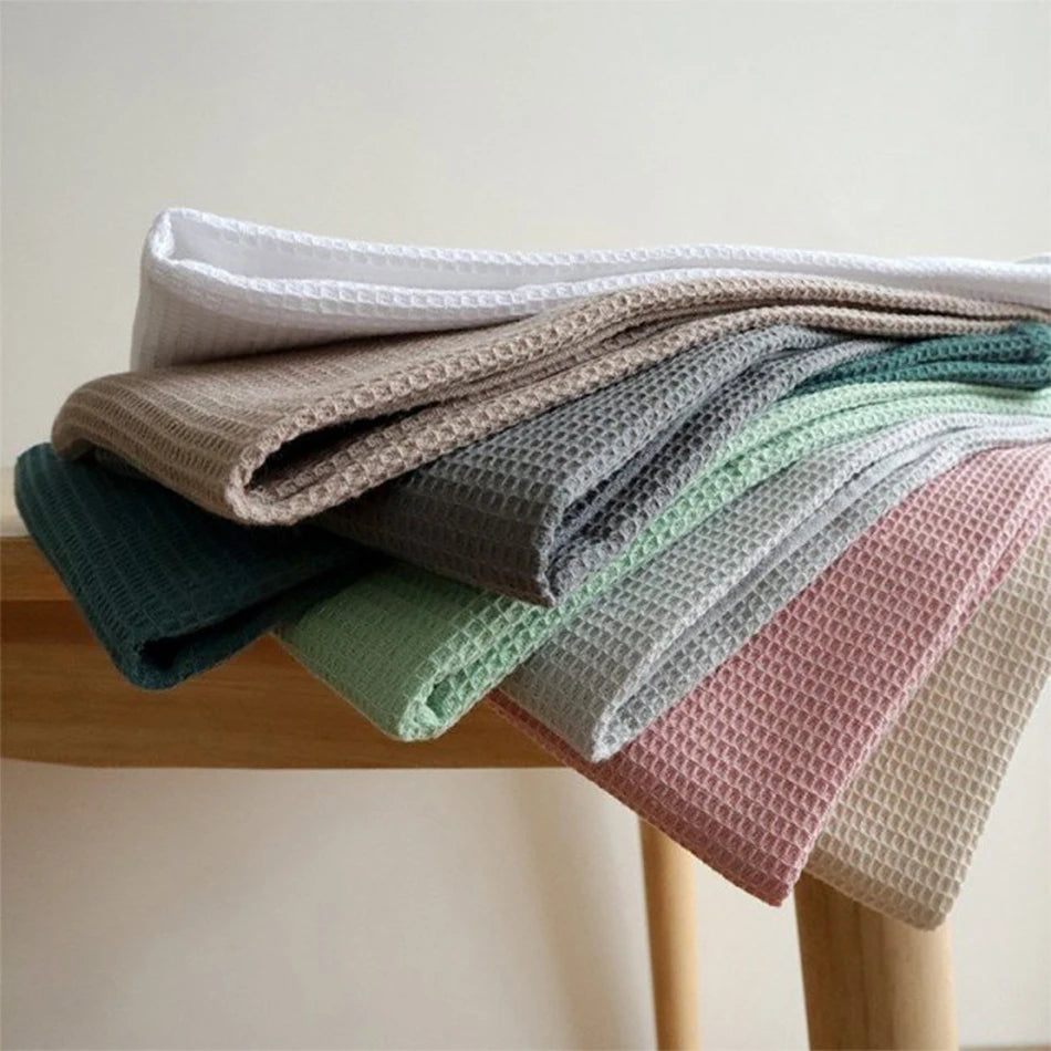 Ultra Soft Absorbent Tea Towel,Waffle Weave Cotton Dish Rags,45x65cm Large Kitchen Dinner Plate Hand Towel,Cloth Napkins