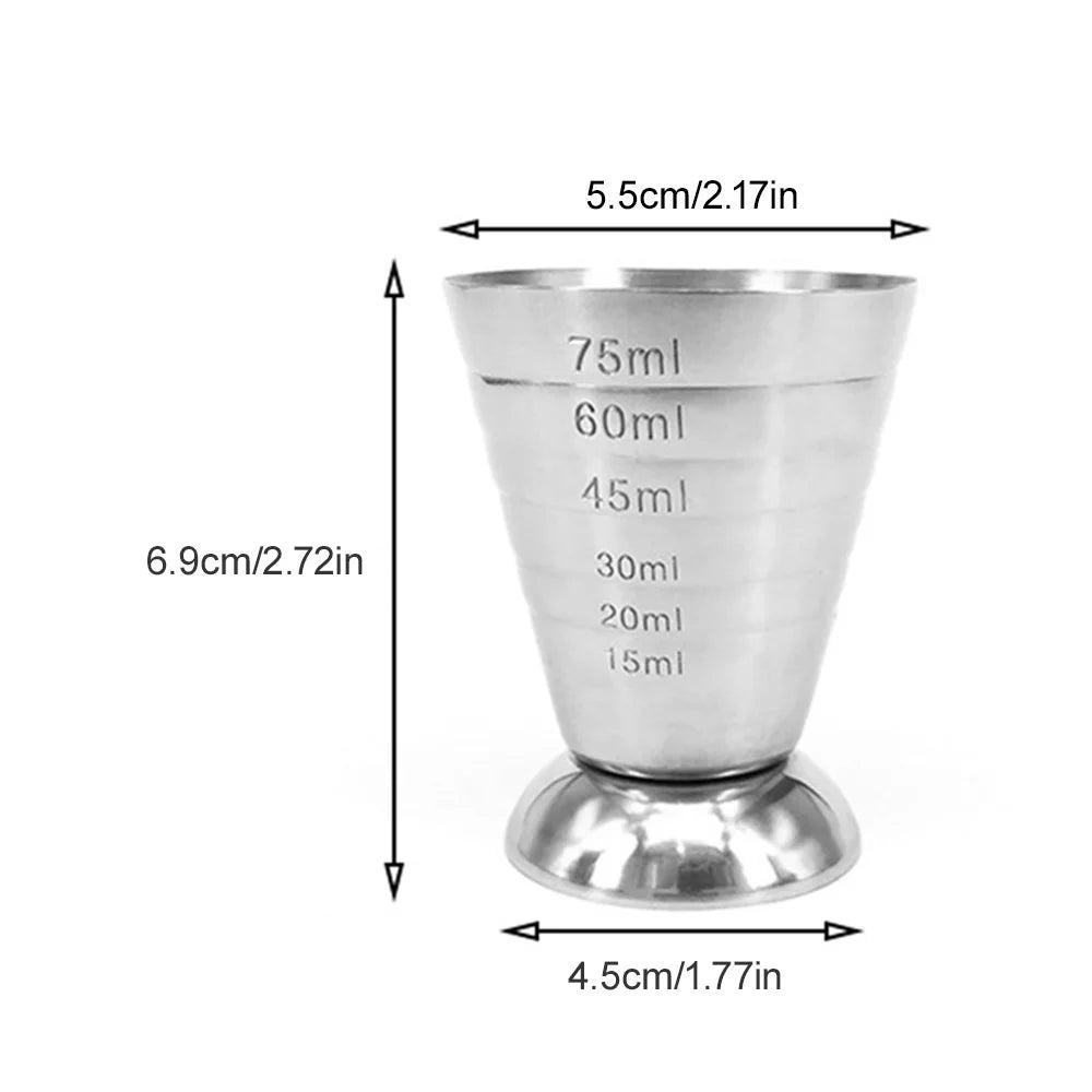 75ML Stainless Steel Measure Cup Cocktail Tool Bar Mixed Drink Cocktail Tools Bar Jigger Cup Barware Home Supply