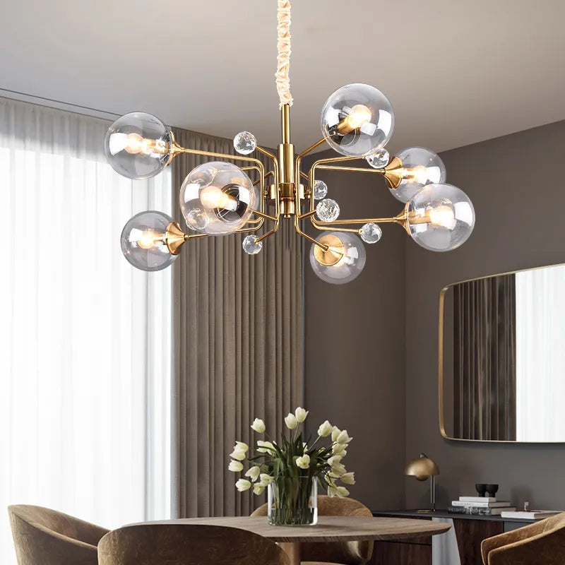 2023 Modern Led Chandelier Lighting Fixtures With 10 Globes For Living Room Restaurant Free Shipping pendant chandelier