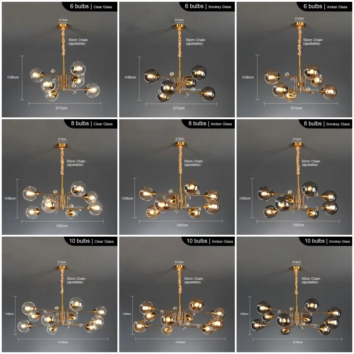 2023 Modern Led Chandelier Lighting Fixtures With 10 Globes For Living Room Restaurant Free Shipping pendant chandelier