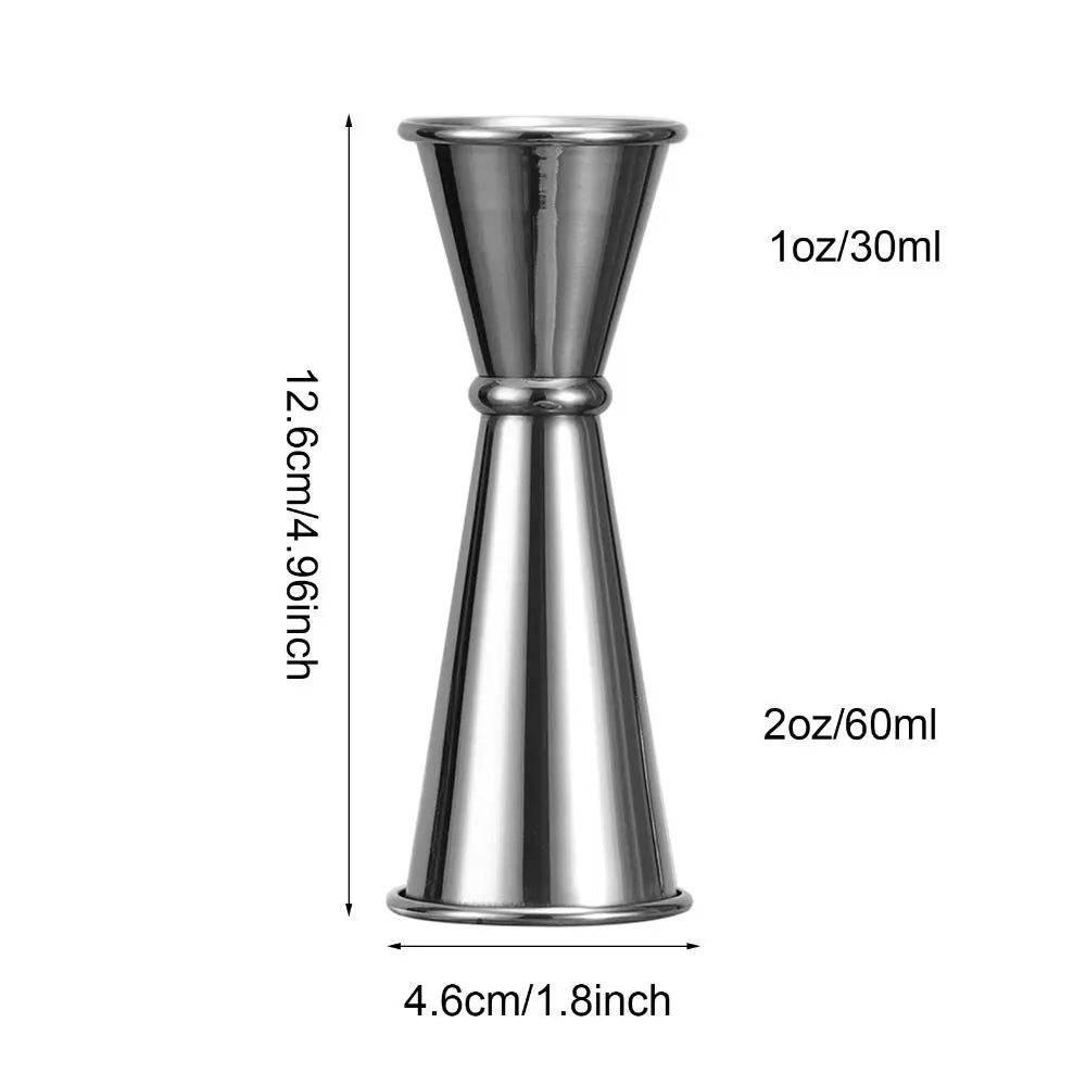 1oz/2oz New Dual Shot Stainless Steel Measure Cup Cocktail Shaker Drink Spirit Measure Jigger Kitchen Bar Barware Tools