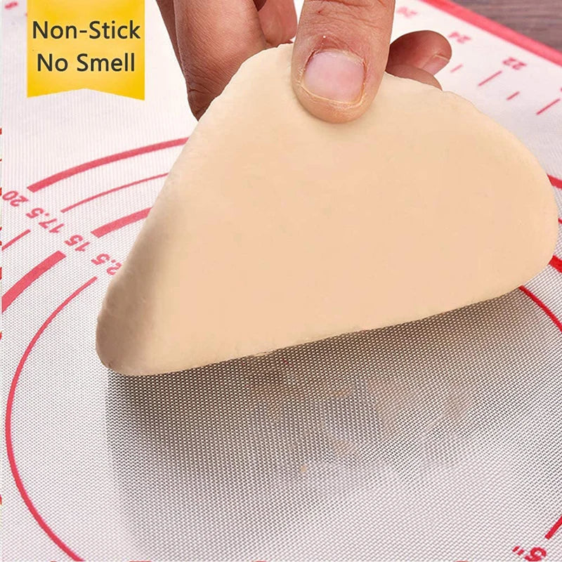 Silicone Baking Mat Pad Baking Sheet Pizza Dough Maker Pastry Kitchen Gadgets Non-Stick Rolling Dough Mat Cooking Tools Bakeware