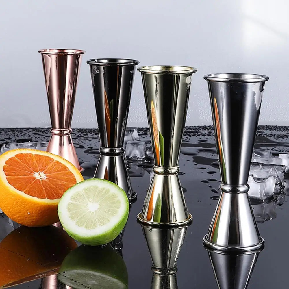 1oz/2oz New Dual Shot Stainless Steel Measure Cup Cocktail Shaker Drink Spirit Measure Jigger Kitchen Bar Barware Tools