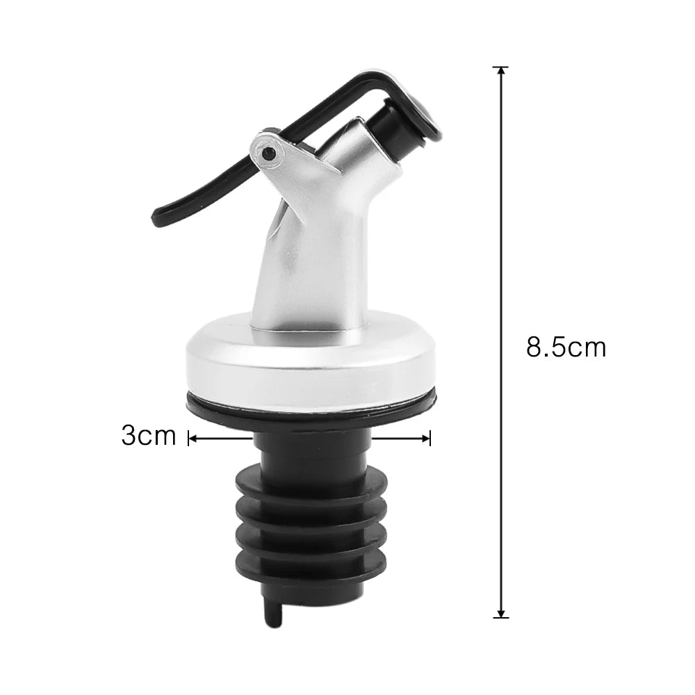 New Oil Bottle Stopper Rubber Lock Plug Seal Leak-proof Food Grade Plastic Nozzle Sprayer Liquor Dispenser Wine Pourer Barware