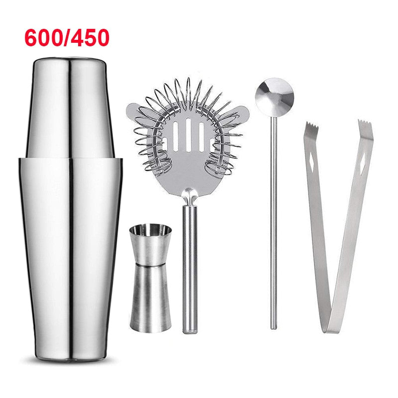 UPORS Stainless Steel Cocktail Shaker Mixer Wine Martini Boston Shaker For Bartender Drink Party Bar Tools 550ML/750ML