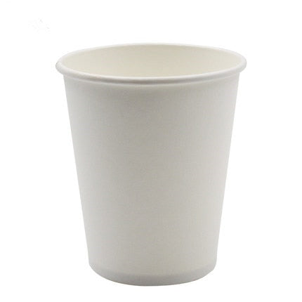 100pcs/Pack 250ml Pure White Paper Cups Disposable Coffee Tea Milk Cup Drinking Accessories Party Supplies Accept Customize