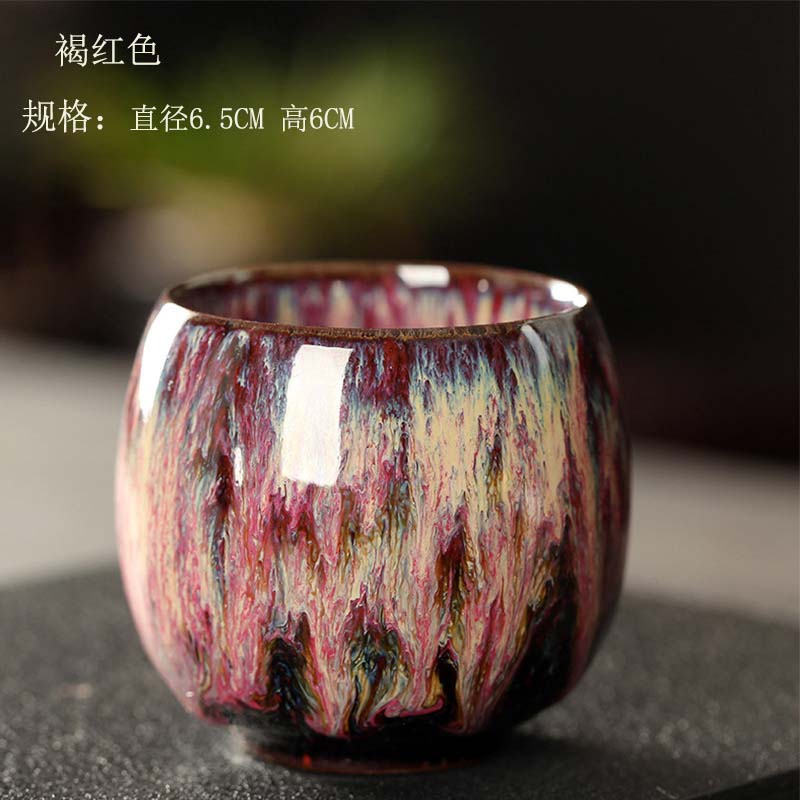 1pcs Kiln Change China Ceramic Cup Porcelain Kung Fu Tea Cups Pottery Drinkware Tableware Coffee Mug Wine Mugs Wholesale