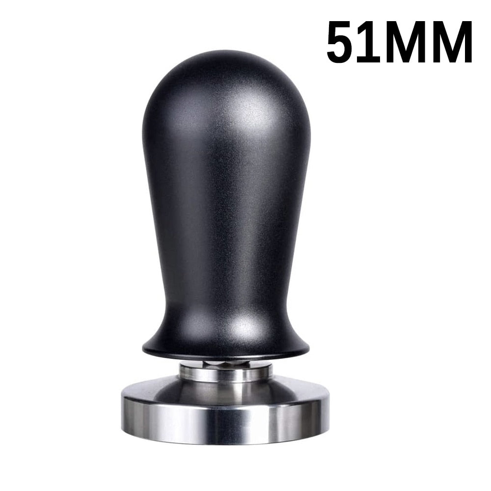 Calibrated Espresso Coffee Tamper 30lb Spring Loaded Elastic Coffee Tamper Aluminum/Wooden Stainless Steel Coffee Powder Hammer