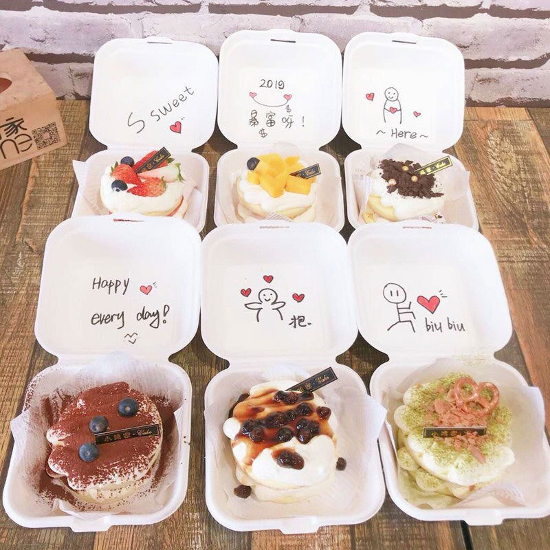 10/50pcs Disposable Bento Food Containers Baking Dessert Cake Bowl packaging Burger Snack Boxes Microwavable Home Lunchbox